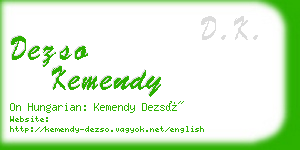 dezso kemendy business card